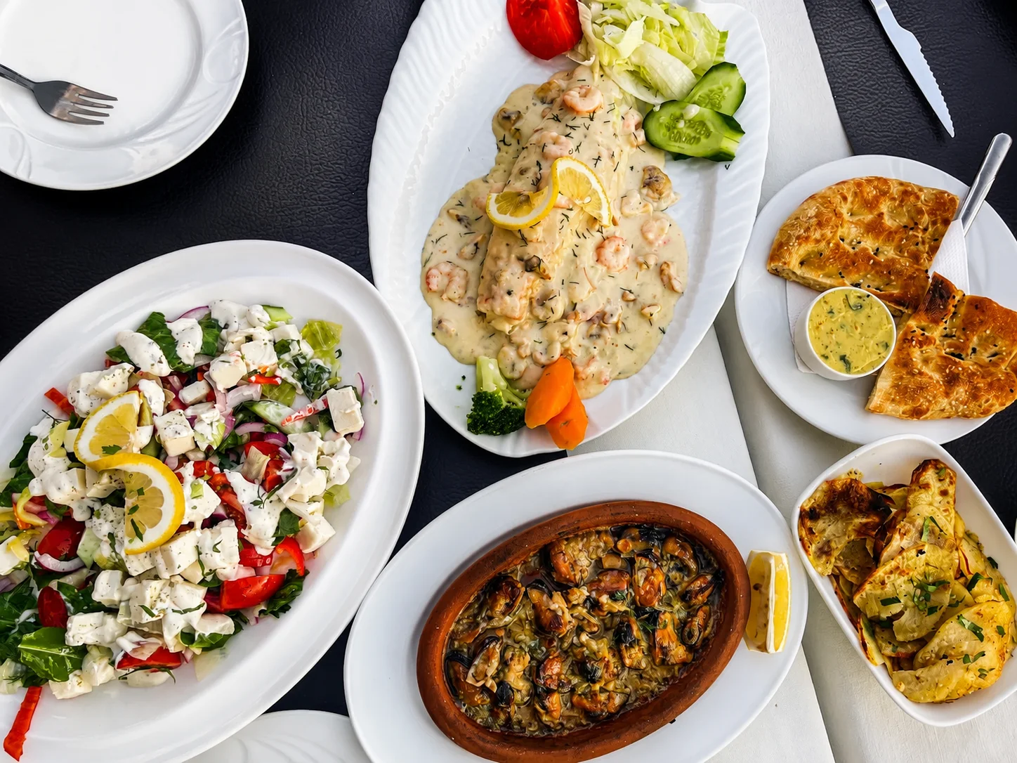 A selection of Mediterranean dishes from Oyes Restaurant
